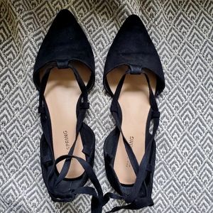 Call It Spring Black Strap Flat